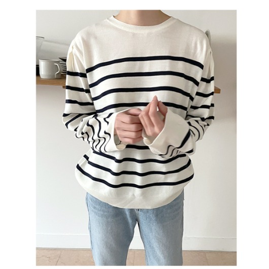 [sale]light stripe knit