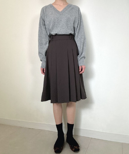 still v-neck knit(gray)